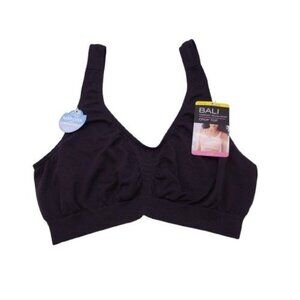 NEW Bali Comfort Revolution Crop Top Wireless Bra Black Size M 103J